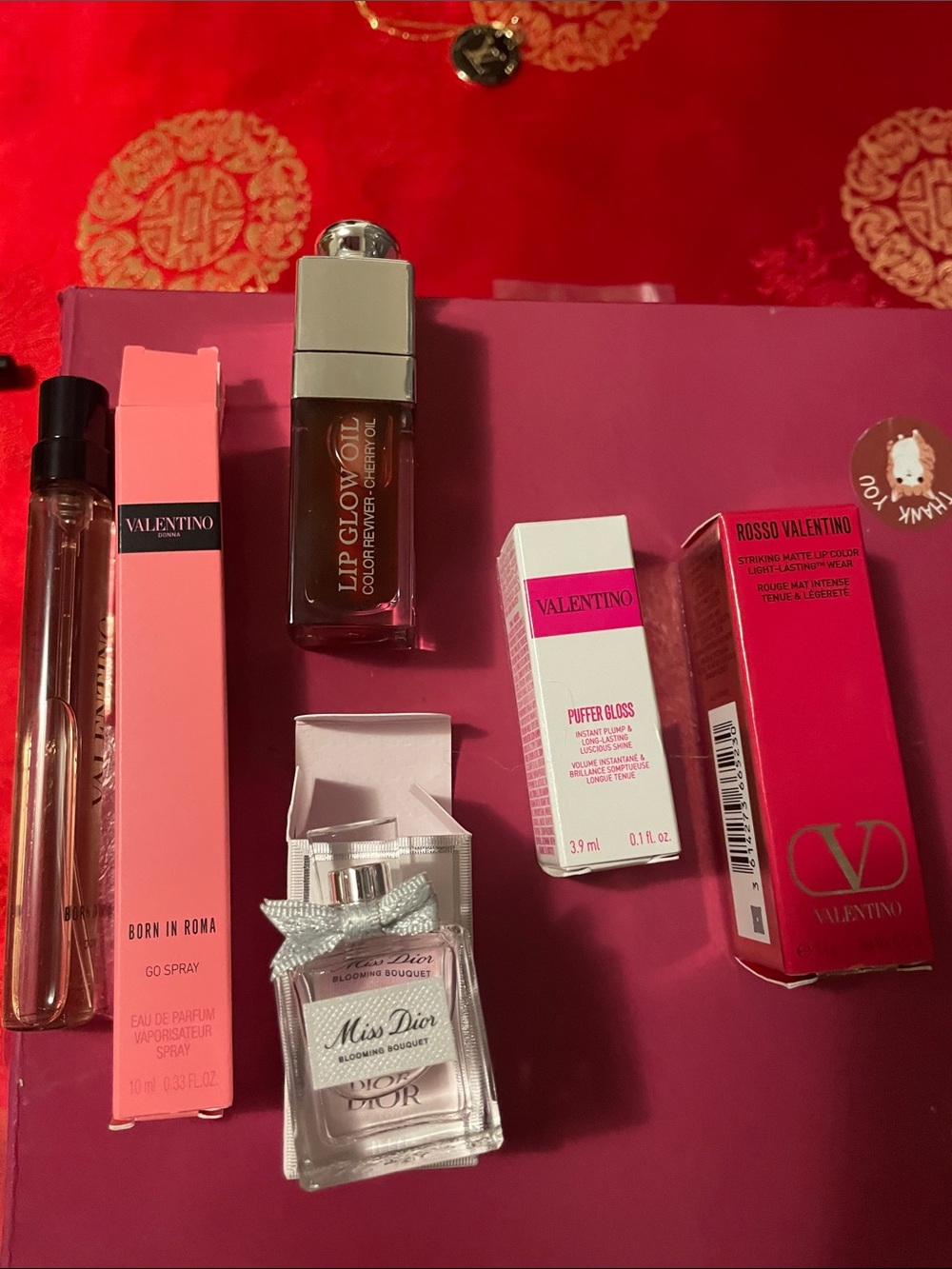 Various designer beauty products